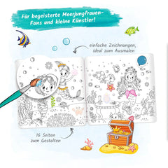 TROTSCH - Meerjungfrau Sticker Malbuch Kunst und Handwerk - Deutsche Ausgabe