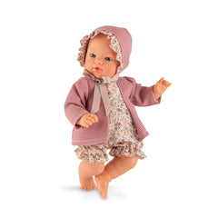 ASI Dolls - Koke 36cm Pink Floral Ensemble - Premium Spanische Stoffpuppe - 3+ Jahre
