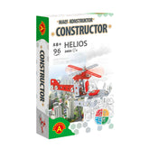 Alexander - Maly Constructor Helios Metal Helicopter Set shown with metal plates, screws, and colorful model on box.