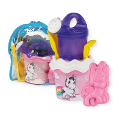 Androni - Unicorn Backpack Beach Set 6 Pcs - Sand and Water Play Kit with Bucket and Sprinkler - Age +10M - Beach & Sand Toys
