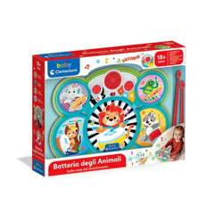 Baby Clementoni - Drumset Animals - Musikinstrumente - 9M - CLM17976