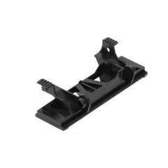 Black toy carrier plate with functional pallet forks, designed for realistic play with Bruder vehicles.