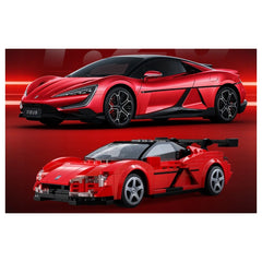 CaDA - Construction Set Toys - Yangwang U9 RC Supercar - Red - 6 Years - STEM Learning