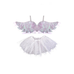 Carnival Toys - Angel Costume Set For Girls With Skirt And Glittered Wings For Imaginative Play - Pretend Professions And Role Playing