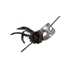 Carnival Toys - Halbmaske mit silbernen Pailletten für kreatives Spielen und fantasievollen Spaß - Rollenspiele und Berufe zum Nachspielen