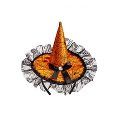 Carnival Toys - Orange Satinmütze mit Schleife und Spitze für Verkleidungs-Spaß - Rollenspiele und Berufsspiele