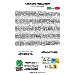 Carnival-Spielzeug - Rollenspiel - Lockige Rote Perücke - Erwachsene - Hergestellt in Italien