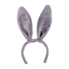 Carnival Toys - Pretend Professions - Flexible Grey Bunny Ear Headband - Adult - Costume Accessory