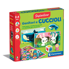 Clementoni - Genitori und Cuccioli Lernspielzeug - Italienische Ausgabe