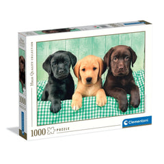 Clementoni Hochwertige Kollektion - Drei Laborwelpen 1000 Teile Puzzle