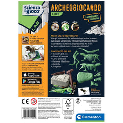 Clementoni Scienza E Gioco Lab - Archeogiocando - Tirannosaurus Rex Glow In The Dark Toy Playsets