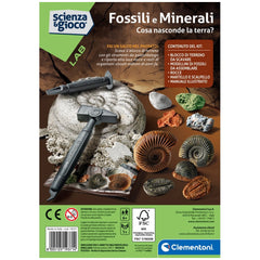 Clementoni Scienza E Gioco Lab - Fossilien und Mineralien Spielsets
