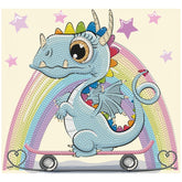 DIAMOND DOTZ - DOTZIES Dragon Skate Diamond Painting - Arts & Crafts