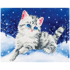 DIAMOND DOTZ - Kitten In The Snow - Arts & Crafts