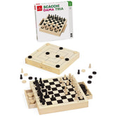 Dal Negro - Tria Basic Wooden Board Games Set
