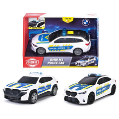 Dickie - Spielzeugfahrzeuge - BMW Polizeiauto - 15cm Licht & Sound - 3-5 Jahre - Einsatzfahrzeug