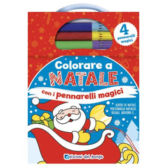 Edizioni del Borgo - Colorare a Natale Con Pennarelli Magici - Book Age: +4 - EDB59389A - Italian Edition