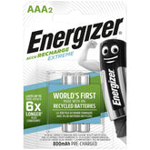 Energizer Extreme Hr03 Aaa Battery (Rechargeable) Nimh 800 Mah 1.2 V 2 Pc(S)