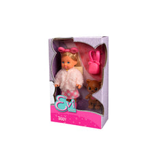 Evi - Gemütliche Outfit-Puppe mit Teddybär - Puppen-Spielsets & Spielzeugfiguren