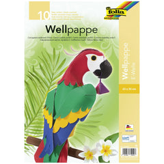 Folia - Hobby Set Wellpappe 25X35 cm 10 Blätter Mehrfarbig - Basteln