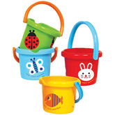 Gowi - Beach Bucket Diameter 11 Cm Multi Color - Beach & Sand Toys