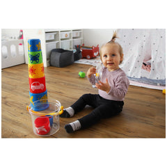 Gowi - Giant Pyramid Standard - 11 Pieces In A Bucket - Sorting & Stacking Toys