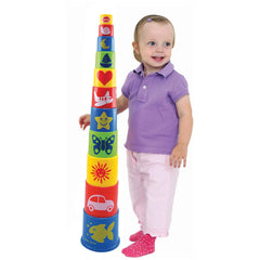 Gowi - Pyramid Standard - 11-Piece Box - Sorting & Stacking Toys