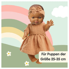 Heless - Puppen - Set aus Bio-Baumwollkleidern - Rüschen - 18M+ - Zubehör