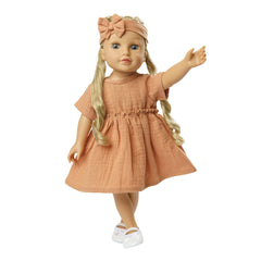 Heless - Puppen - Set aus Bio-Baumwollkleidern - Rüschen - 18M+ - Zubehör