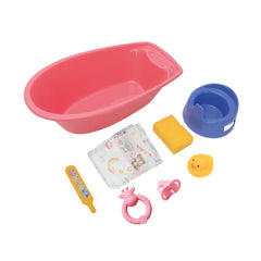 Heless - Puppen-Sets - 8-teiliges Puppenbadewannen-Set - Rollenspiel - 3+ Jahre