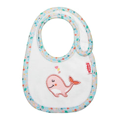 Heless - Puppen - Wal Bobby Puppe Lätzchen - Weicher Velours - 18M+ - Einfache Befestigung