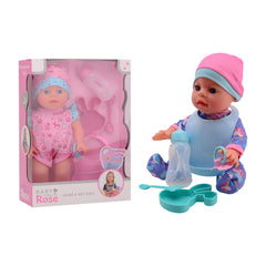 Johntoy - Baby Rose Trink- und Pinkelpuppe 30 cm - Puppen, Spielsets & Spielzeugfiguren