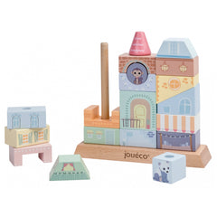 Johntoy - The Wildies Family Stacking Houses - Sorting & Stacking Toys