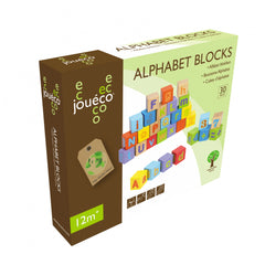 Johntoy - Holzbuchstabenblöcke 30 Stück - Babyspielzeug