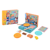 Johntoy - Holz-Pfannkuchen-Set in Box - Rollenspiele und Berufe zum Nachspielen