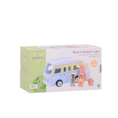 Johntoy - Wooden Retro Beach Van - Baby Activity Toys
