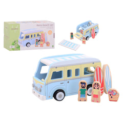 Johntoy - Wooden Retro Beach Van - Baby Activity Toys