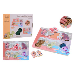 Johntoy - Wooden Touch And Feel Puzzle - Puzzles