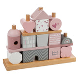 Label-Label - Stapelblöcke Haus - Sortier- und Stapelspielzeug