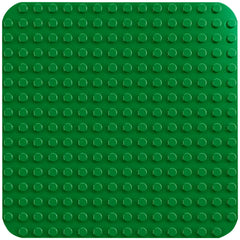LEGO® DUPLO® Green Building Plate, a 16x16 stud square baseplate in vibrant green, perfect for young builders' creative projects.