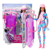 Mattel - Barbie Wintersportpuppe auf dem Schlitten - Puppen Spielsets Spielzeugfiguren