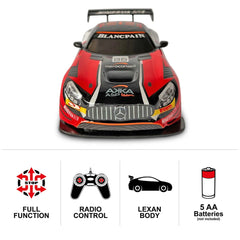 Mondo - Mercedes AMG GT3 Rennfahrzeug mit Funksteuerung 2,4 GHz 1:24 Vollfunktion mit Lexan-Karosserie - Spielzeuge Fahrzeuge