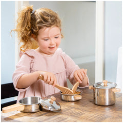 Neue klassische Spielzeuge - Metallpfannen-Set - Rollenspiele und Berufsspiele