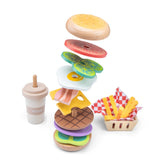 New Classic Toys - Rollenspielzeug - Fast-Food Spielset - Holz - 3 Jahre