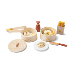New Classic Toys - Pretend Professions - Wooden Dim Sum Play Food Set - 3+ Yrs - Educational Play