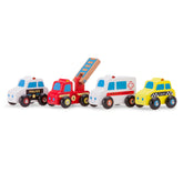 New Classic Toys - Fahrzeugset - 4 Teile - Spielzeuge Fahrzeuge