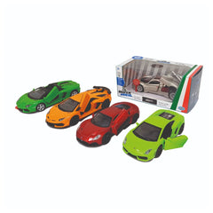 ODS - Play Vehicles - Silver Wheel Licensed Italian Die-Cast Cars - Pull-Back Action - 3+ Years