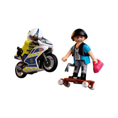 PLAYMOBIL - Motorradverfolgung - City Action - +4 - Spielsets - 72079 - 80772079
