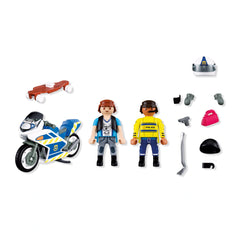 PLAYMOBIL - Motorradverfolgung - City Action - +4 - Spielsets - 72079 - 80772079