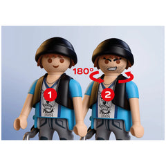 PLAYMOBIL - Motorradverfolgung - City Action - +4 - Spielsets - 72079 - 80772079